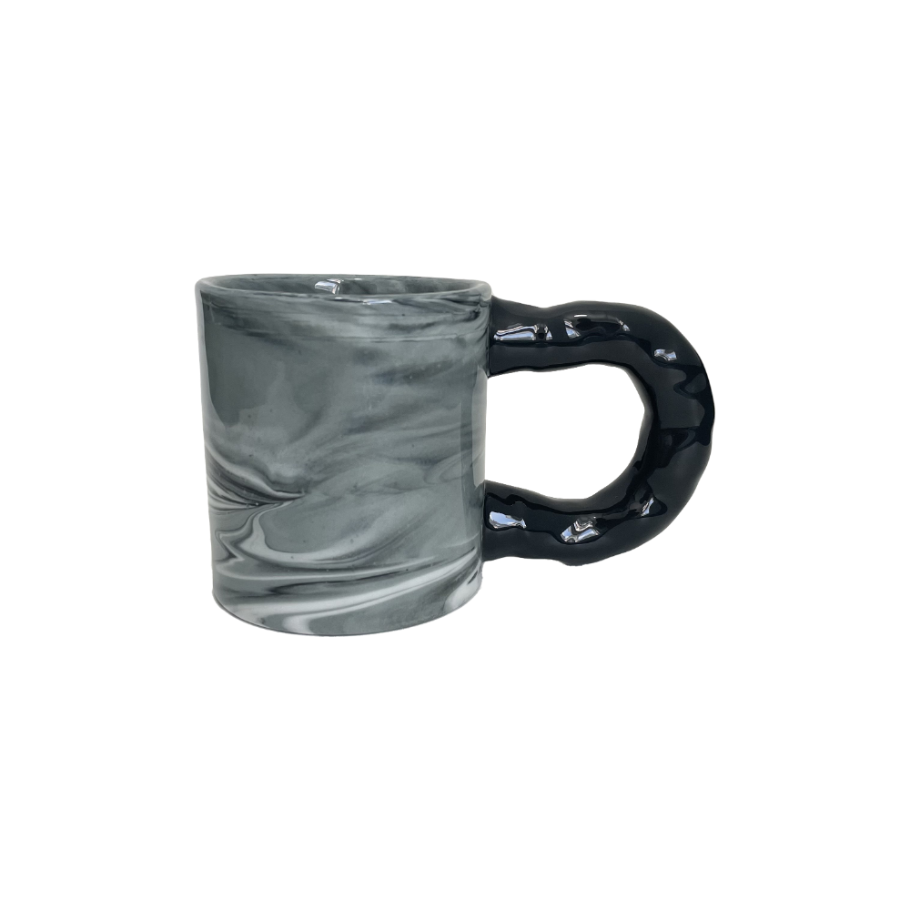 omg) mug cup (marbling+black)